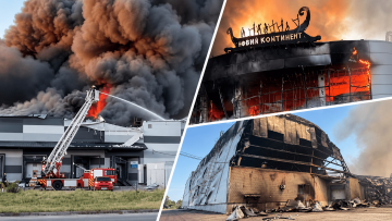 Пожежа на підприємстві в Дніпрі після російського обстрілу