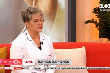 Лариса Харченко, скриншот Youtube сніданок з 1+1