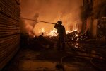 Нічна атака та пожежа в Основ'янському районі Харкова