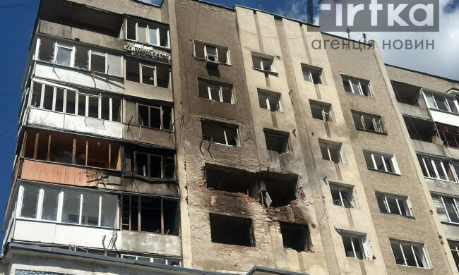 Поврежденные квартиры после российской атаки в Ивано-Франковске