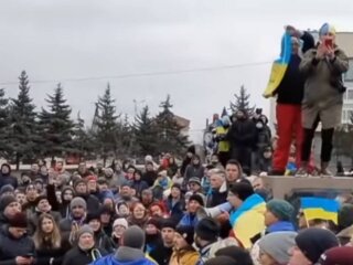 Мітинг у Херсоні, фото: скріншот з відео