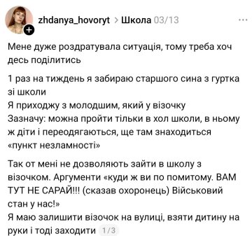 Сообщение о коляске и входе в школу: фото Treads