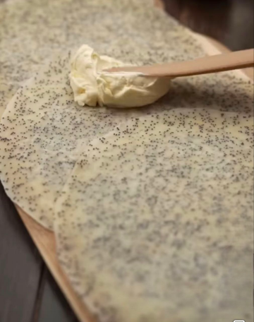 Блинный рулет с маком и лимоном: фото скрин рецепта