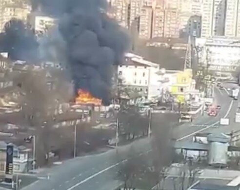 пожежа, Київ, скріншот з відео