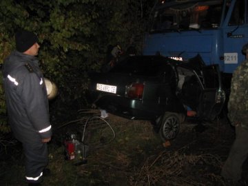 В Черкаській області легковик влетів в «КамАЗ» (фото, відео)