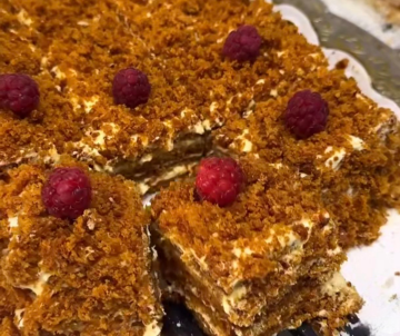 Лінивий медовик: фото скрін рецепту