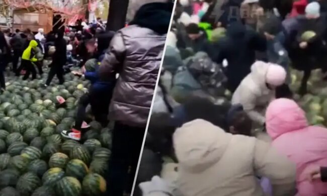 Битва за кавуни, кадри з відео