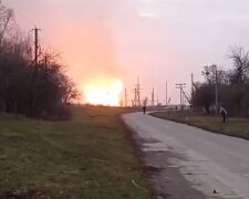 Взрыв на газопроводе, скриншот видео