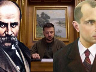 Зеленський, Шевченко та Бандера, фото: вільне джерело