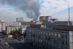 Пожар на московскоой ВДНХ тушит вертолет (видео)