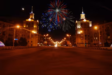 Новый год в Запорожье, фото: Запорожская Сечь