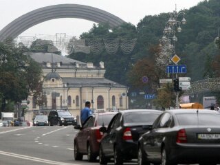 затори в Києві, фото: Уніан