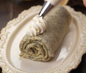 Блинный рулет с маком и лимоном: фото скрин рецепта