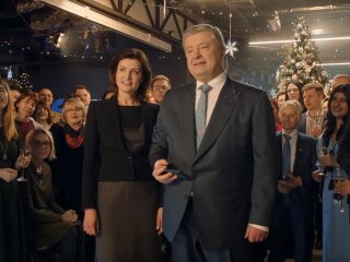 Новорічне привітання Порошенка, скрін з відео
