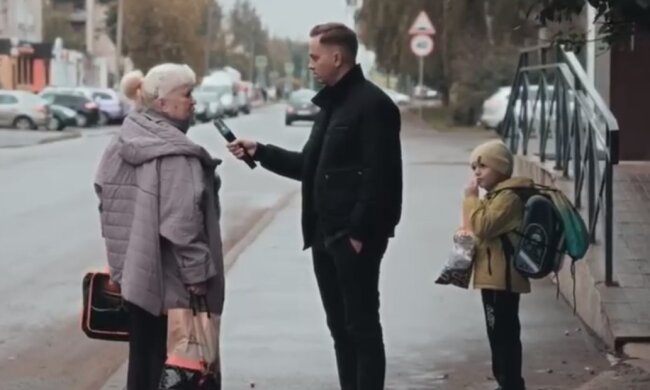 Опитування серед росіян, скріншот з відео