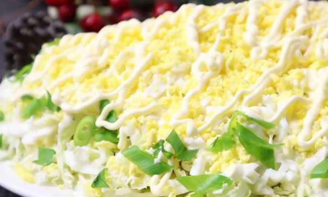 Салат «Мімоза», кадр з відео