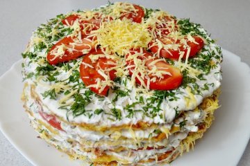 Кабачковий торт з печерицями: цікава ідея для вечері