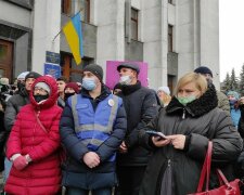 Мітинг у Тернополі, фото: суспільне