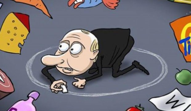 Боїться як чорт кадила: карикатура на Путіна і "санкціонку" 