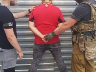 Затримка колаборанта. Фото: скриншот з відео СБУ