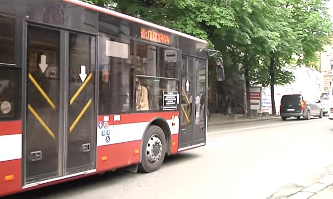 Автобус, кадр из репортажа канала 402: Facebook