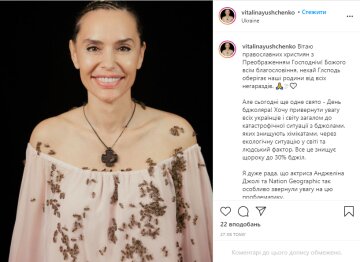 Скрин, Instagram Виталина Ющенко