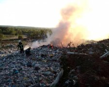 свалка на Полтавщине в огне