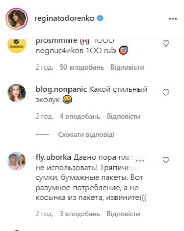 Коментарі, instagram.com/reginatodorenko