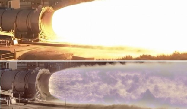 NASA показало епічне відео запуску ракетного двигуна