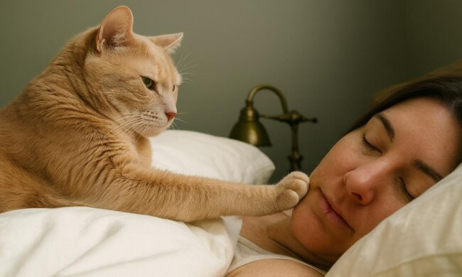 Кіт будить господаря