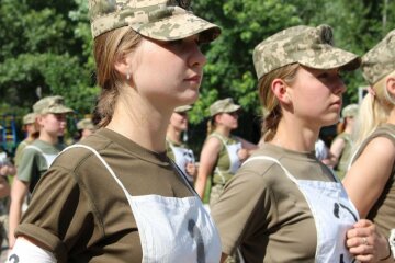 Тренировка шествия на параде-фото Министерство обороны Украины