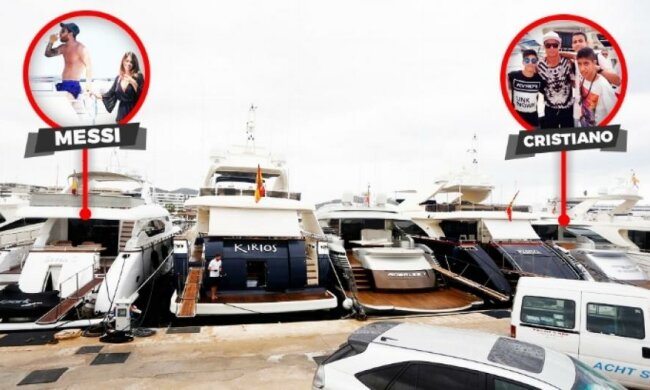 Яхта Роналду на 5 тысяч евро дороже лодки Месси