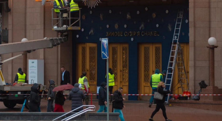 Украинцы, Киев, коммунальщики, фото из соцсетей