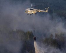 Показали фото пожежі у Чорнобильській зоні