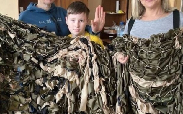 Діти плетуть сітки для армії рф / фото: Спротив