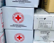 Продуктовые наборы от Красного Креста для переселенцев и людей с инвалидностью