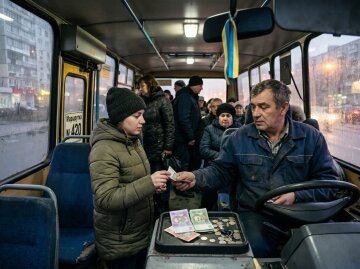 маршрутка салон пасажири проїзд гривні