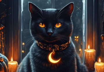 Хеллоуин, черный кот, изображение: Pinterest