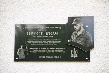 Мемориальная доска Ореста Квача: Терен