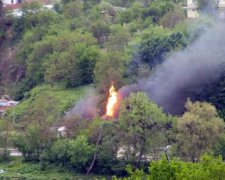 У Вінниці над заправкою зайнявся десятиметровий стовп вогню