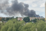 Масштабна пожежа в Рівному: горить військова частина