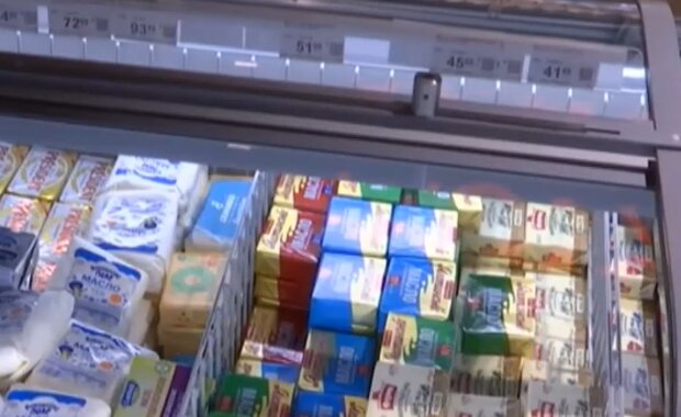 Ціни на вершкове масло, скріншот з відео