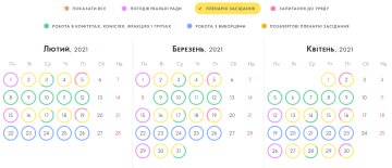 Графік роботи Парламенту - скріншот