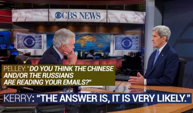 Джон Керрі запідозрив Росію та Китай у зламі своєї пошти