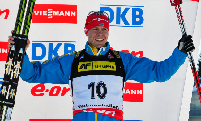 Український біатлоніст Дериземля тріумфально переміг у Гонці легенд