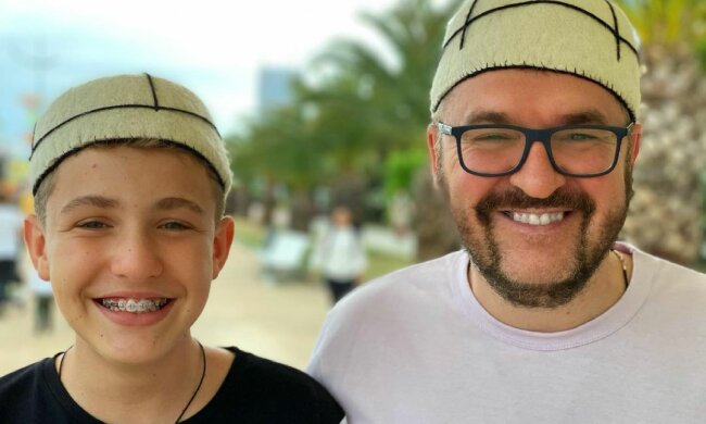 Александр Пономарев с сыном, фото с Instagram