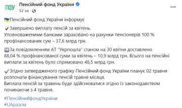 Повідомлення ПФУ, facebook.com/pfu.gov.ua