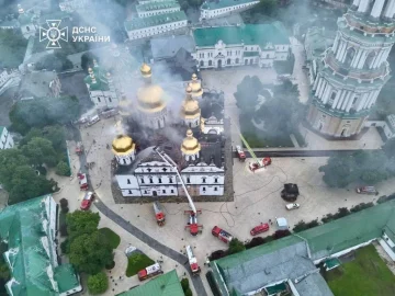 Пожежа в Успенському соборі Києво-Печерської лаври