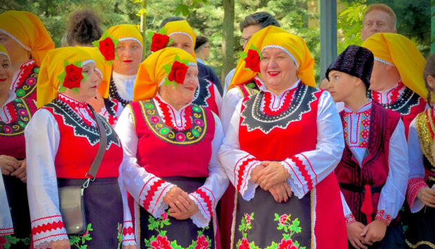 Кукери на болгарському етнофестивалі в Одесі