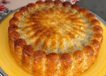 Маково-яблучний манник: фото скрін рецепту